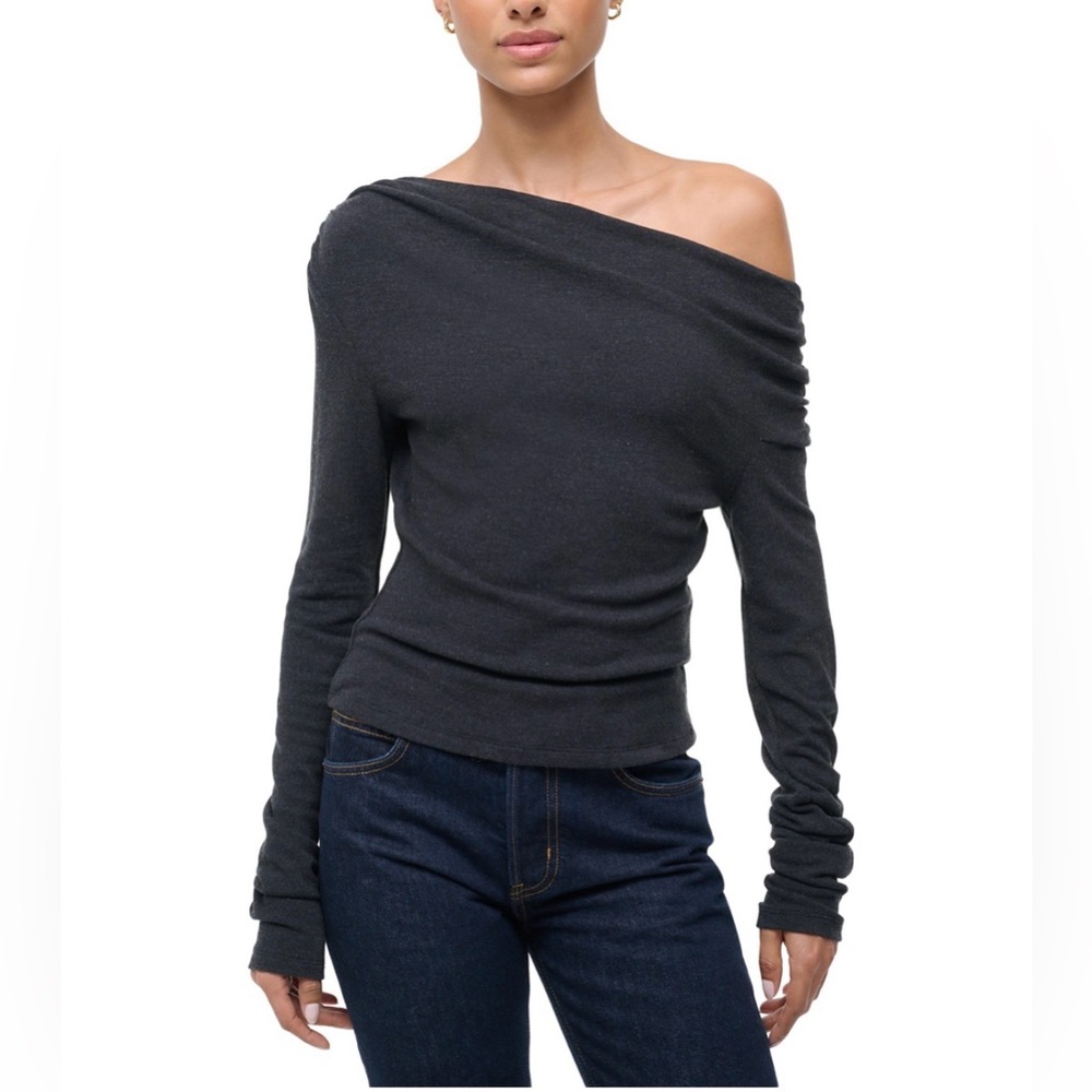 STAUD Philomena One Shoulder Top  Euc